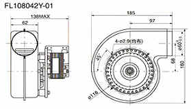 FL108042Y-01 Dimensions and Airflow